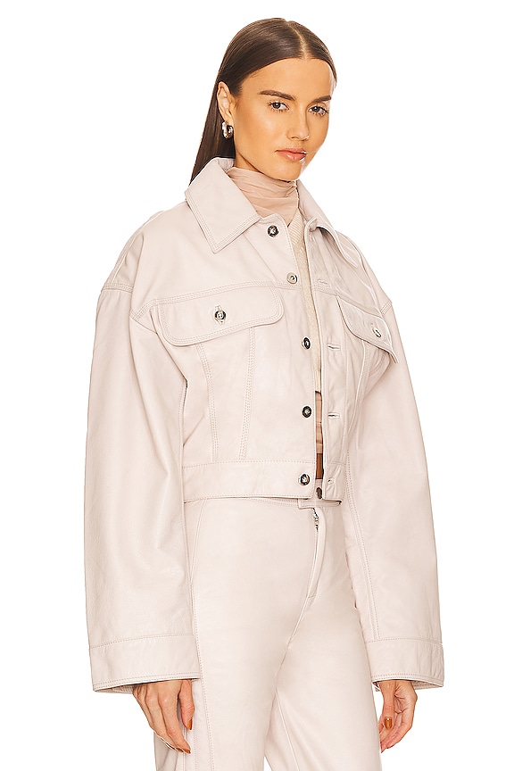 view 2 of 4 Rue Leather Jacket in Bone