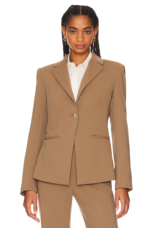 view 2 of 5 The Slim Fitted Blazer in Mocha