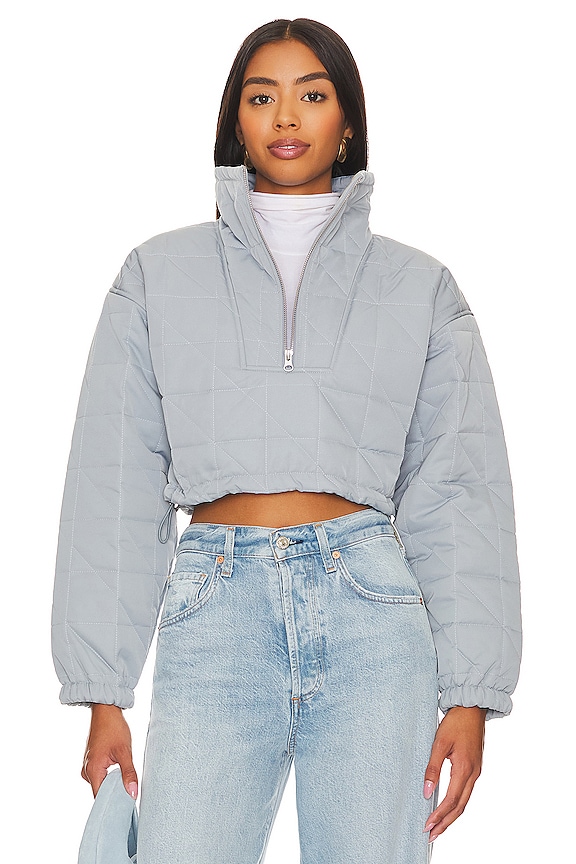 L'Academie Quinn Cropped Pullover in Blue | REVOLVE