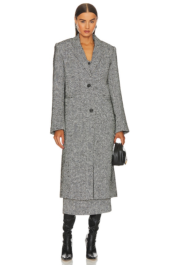 view 2 of 5 June Coat in Black & White
