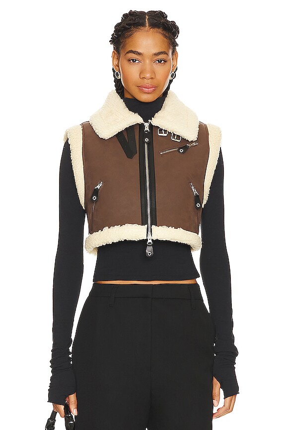 view 2 of 5 Stayten Cropped Vest in Chocolate Brown