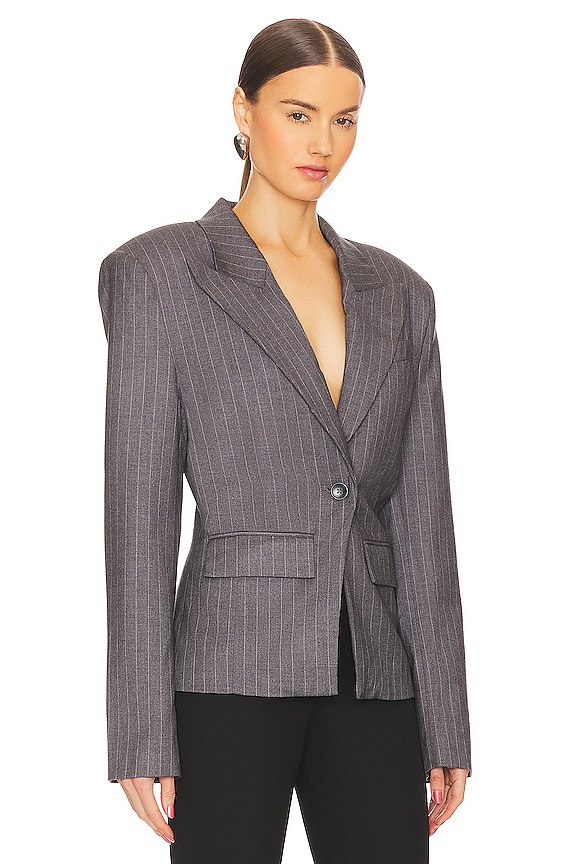 view 2 of 4 VESTE CARMEN in Grey Pinstripe