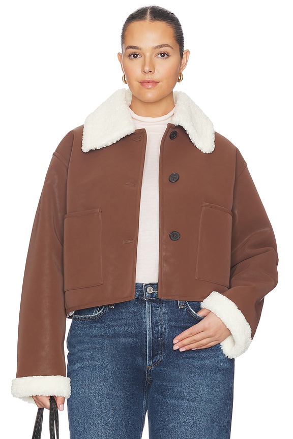 view 2 of 10 By Marianna Ayla Jacket in Brown & Ivory