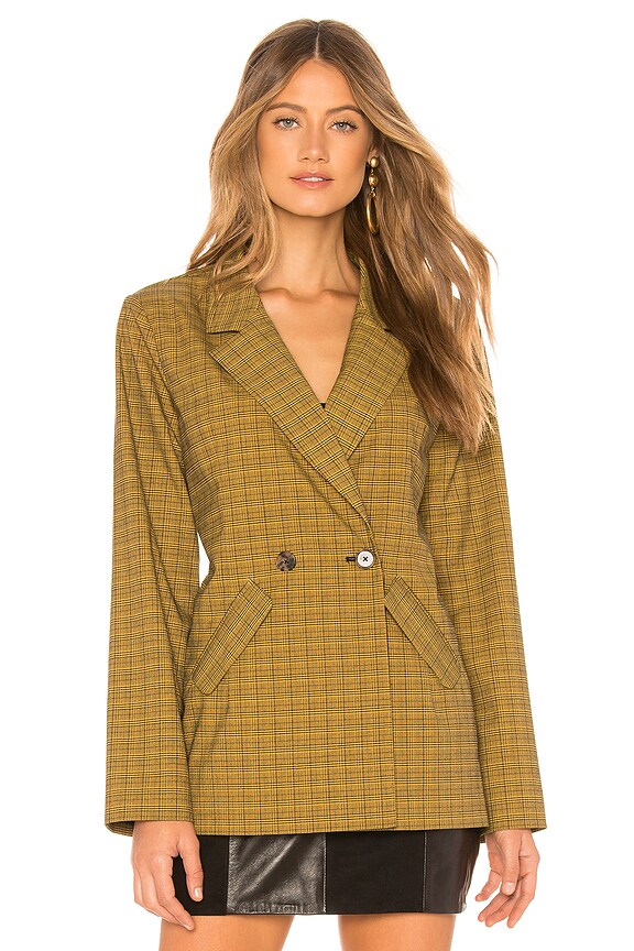 view 2 of 5 The Hanna Jacket in Yellow Plaid