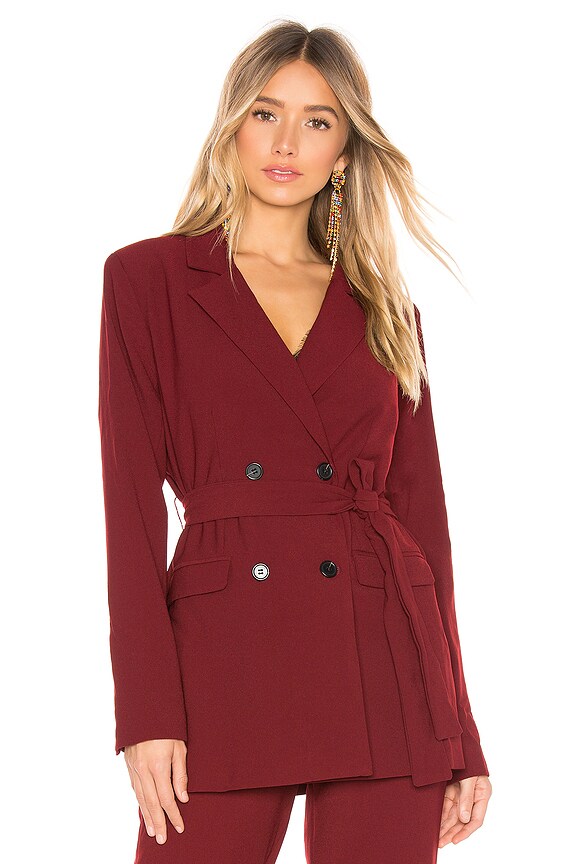 view 2 of 5 Madi Blazer in Wine