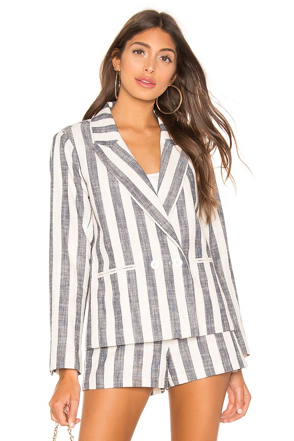 view 2 of 5 Poppy Blazer in Navy Stripe