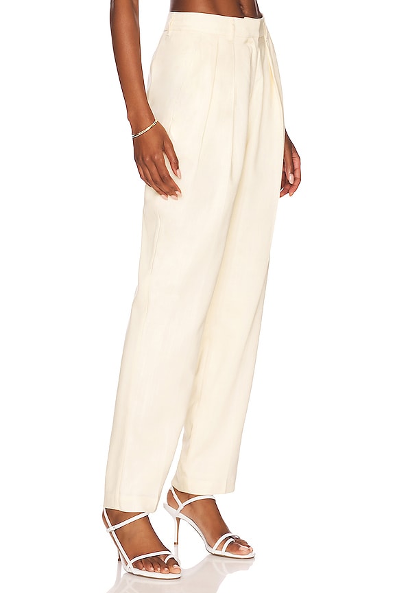 view 2 of 4 PANTALÓN CON TRABILLAS ADANA in Pale Yellow