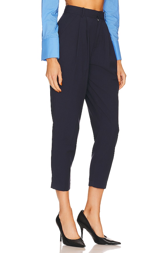 view 2 of 4 Beck Trouser in Navy & Blue Stripe