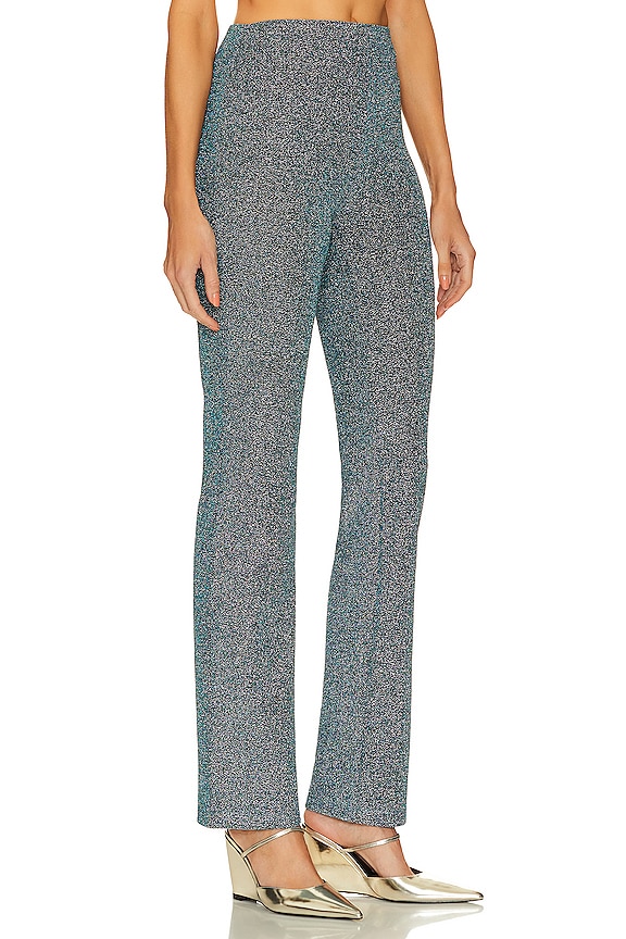 view 2 of 5 Metallic Tie Knit Slim Pants in Deep Sea Blue