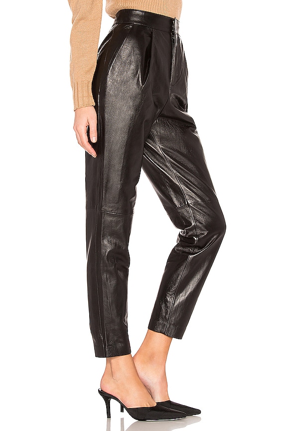 view 2 of 4 The Bisous Leather Pant in Black