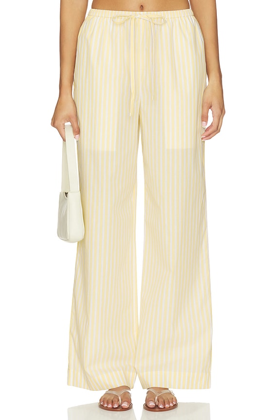 view 1 of 6 PANTALON MICAH in Yellow Stripe