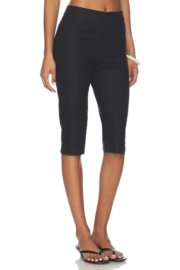 view 2 of 6 Anaia Linen Capri Pant in Black