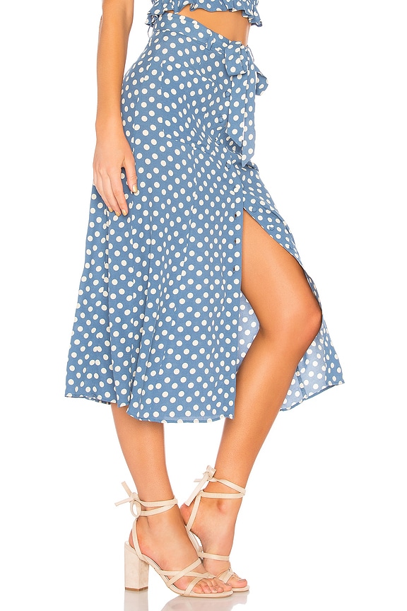 view 2 of 4 FALDA MIDI ANDRES in Blue Dot