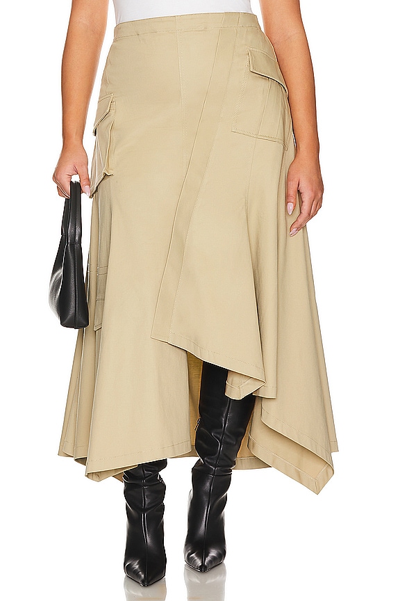 view 2 of 7 by Marianna Noma Midi Skirt in Light Khaki