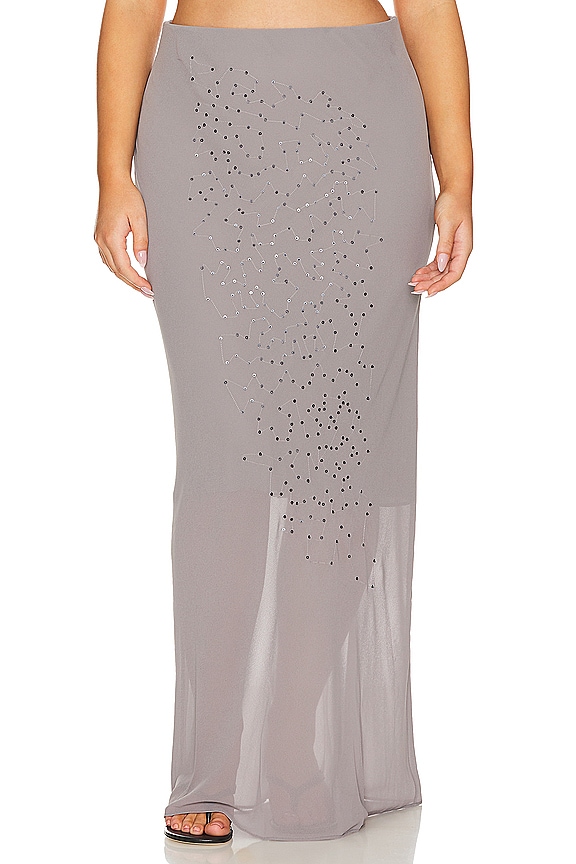 view 2 of 7 by Marianna Estelle Maxi Skirt in Charcoal Gray