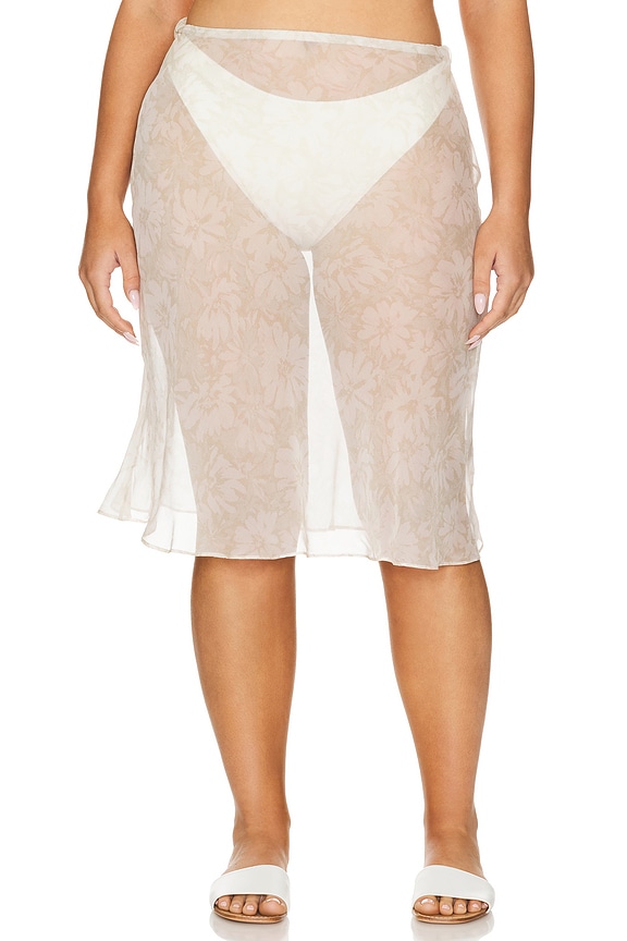 view 2 of 7 By Marianna Capucine Silk Mini Skirt in Maisy Daisy Floral