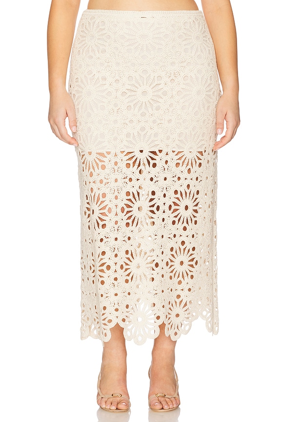 view 2 of 11 by Marianna Shay Midi Skirt in Beige