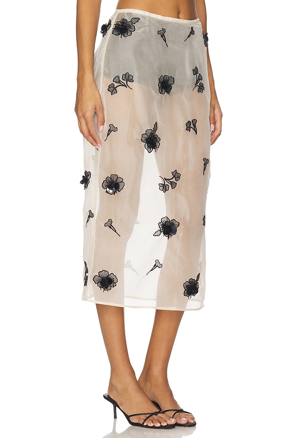 view 2 of 6 by Marianna Minah Midi Skirt in Nude & Black