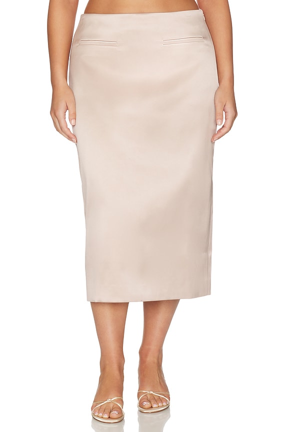 view 2 of 11 by Marianna Yuli Midi Skirt in Powder Pink