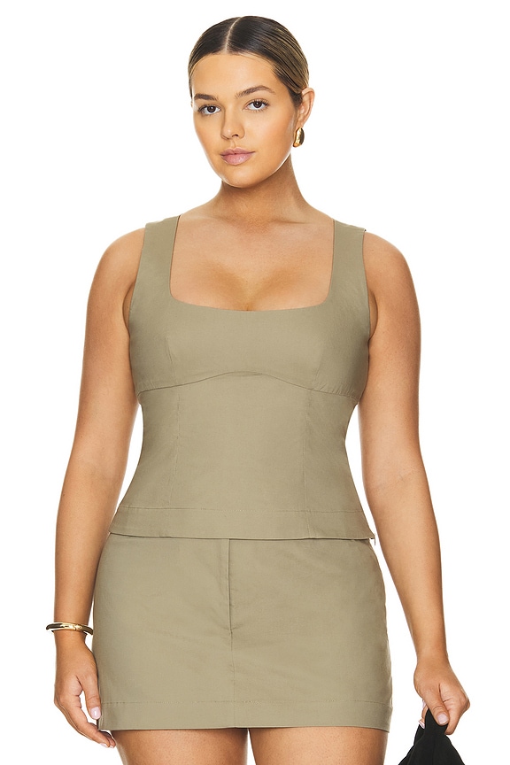 view 2 of 6 by Marianna Thierry Top in Olive