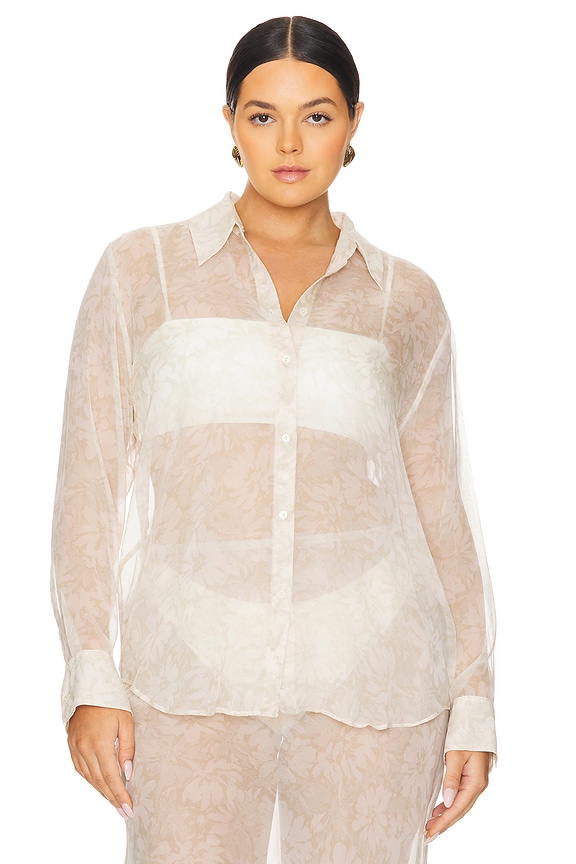 view 2 of 7 by Marianna Capucine Silk Shirt in Maisy Daisy Floral