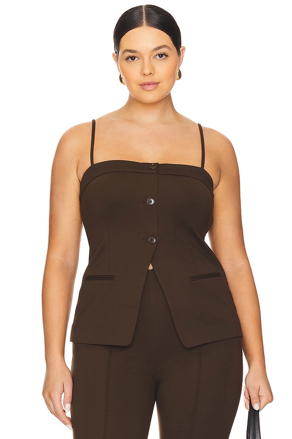 view 2 of 8 by Marianna Benigna Top in Dark Brown
