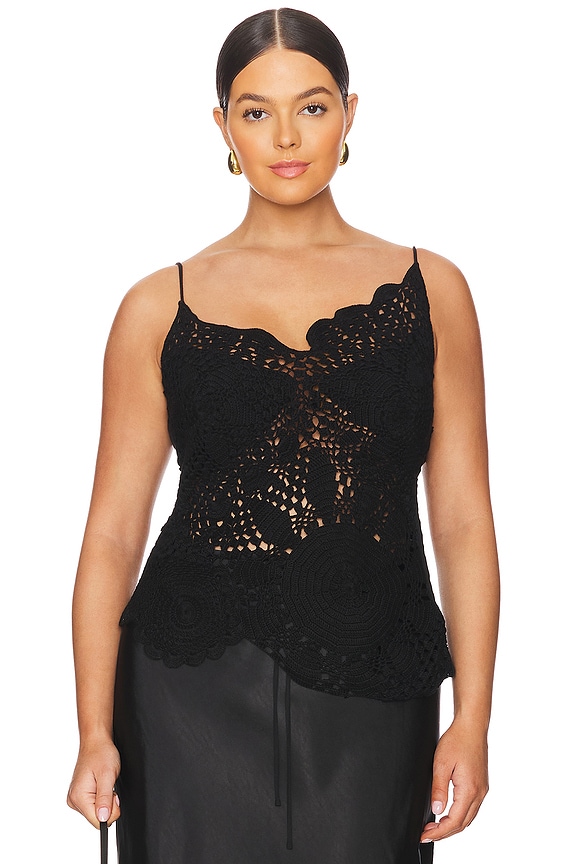 view 2 of 8 by Marianna Sylvie Crochet Top in Black