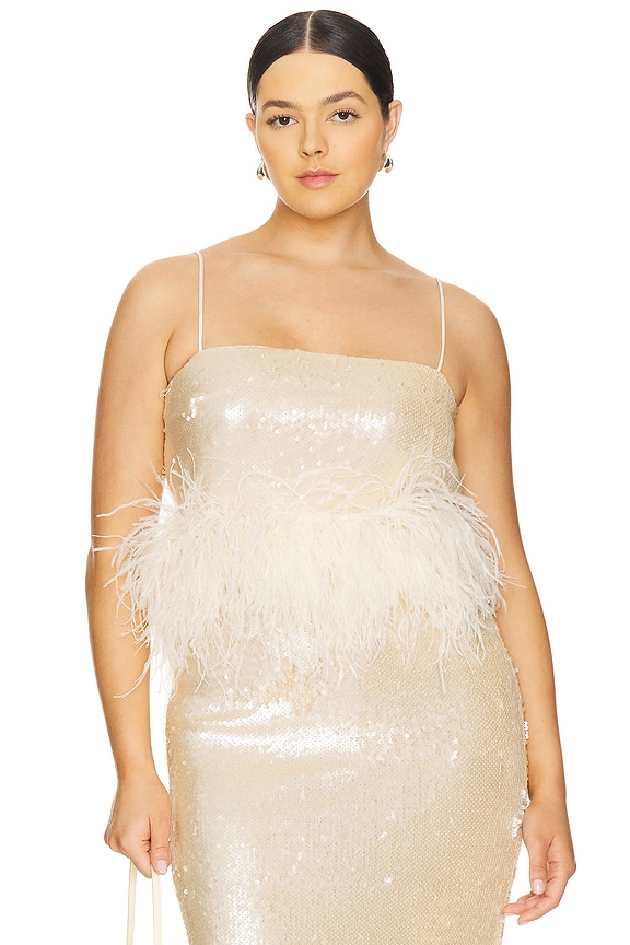 view 2 of 9 by Marianna Ceci Sequin Cami in Blush Nude