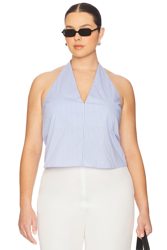 view 2 of 9 by Marianna Skye Top in Blue Stripe