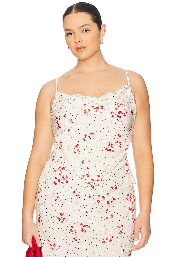 view 2 of 9 by Marianna Hallie Top in Suki Cherry Abstract