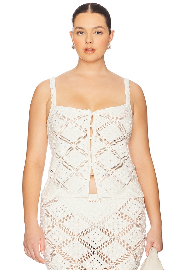 view 2 of 8 by Marianna Baileigh Knit Top in White