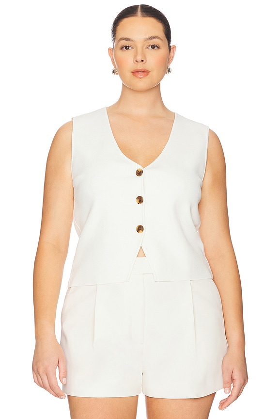 view 2 of 8 by Marianna Donellen Knit Vest in Ivory