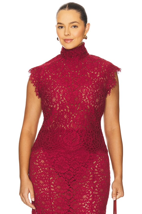 view 2 of 8 by Marianna Zelie Top in Burgundy