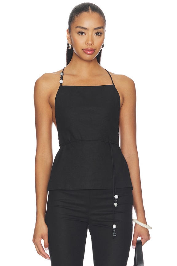 view 1 of 4 Anaia Linen Top in Black