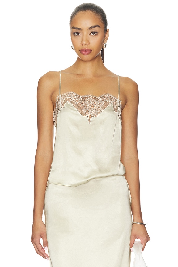 view 1 of 4 Geneia Cami Top in Pale Yellow