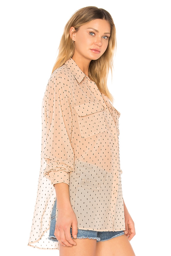 view 2 of 4 Madeline Button Up in Nude Dot