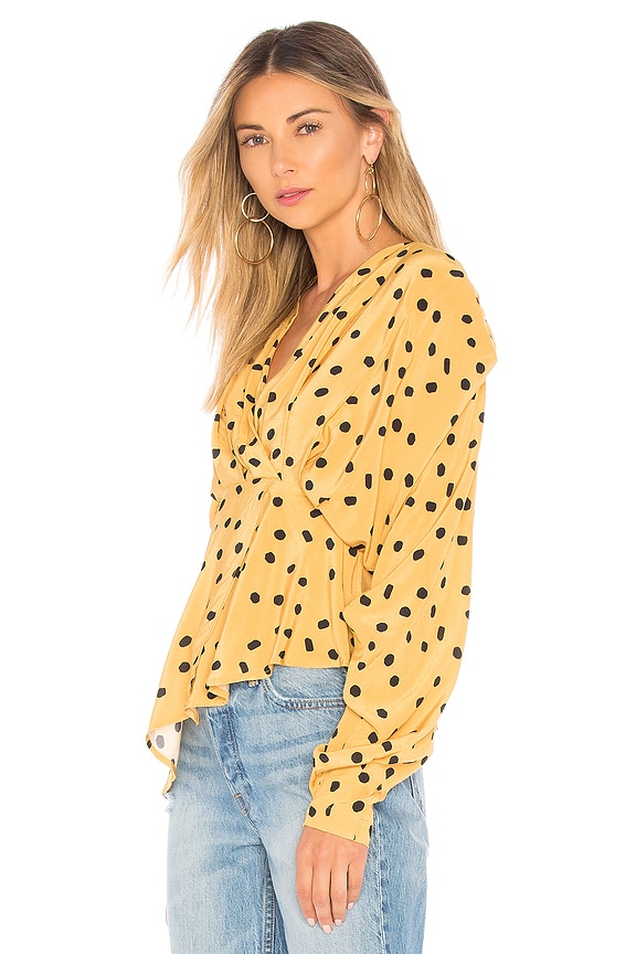 view 2 of 4 The Benae Blouse in Yellow Not Dot