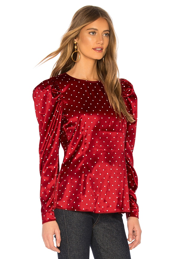 view 2 of 4 The Eleonora Blouse in Ruby Dot