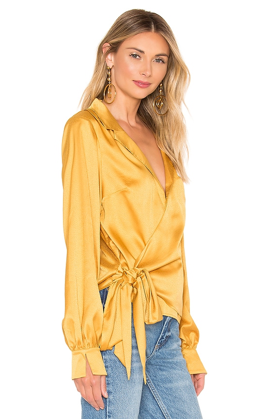 view 2 of 4 Wrap Me Up Top in Yellow