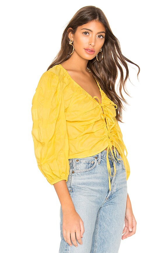 view 2 of 4 The Melanie Blouse in Lemon Yellow