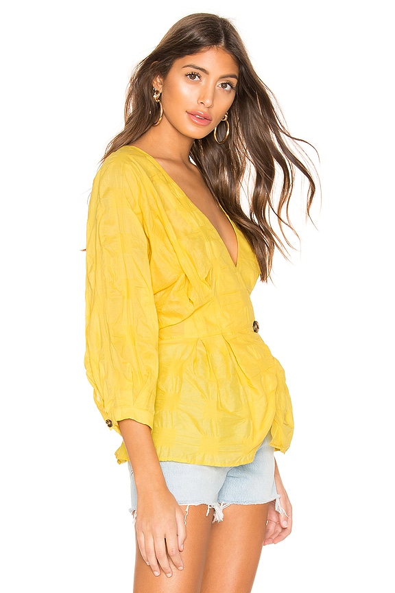 view 2 of 5 The Michela Blouse in Lemon Yellow