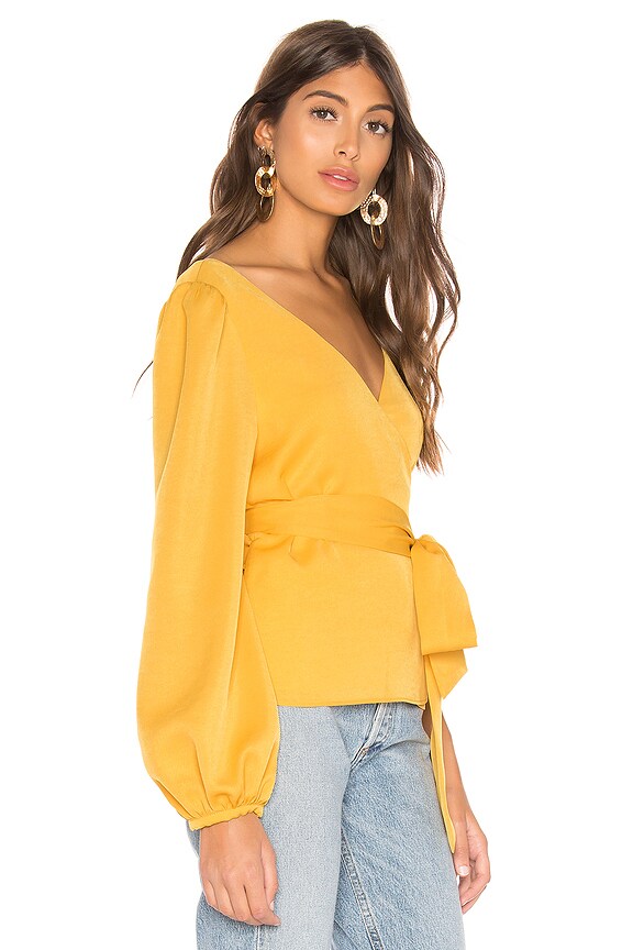 view 2 of 4 The Camila Blouse in Pineapple Yellow