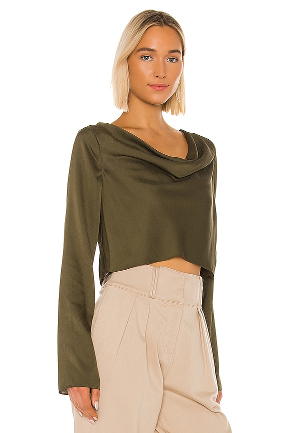 view 2 of 4 The Florina Top in Olive Green