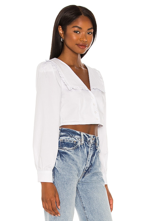 view 2 of 4 The Celi Crop Blouse in White