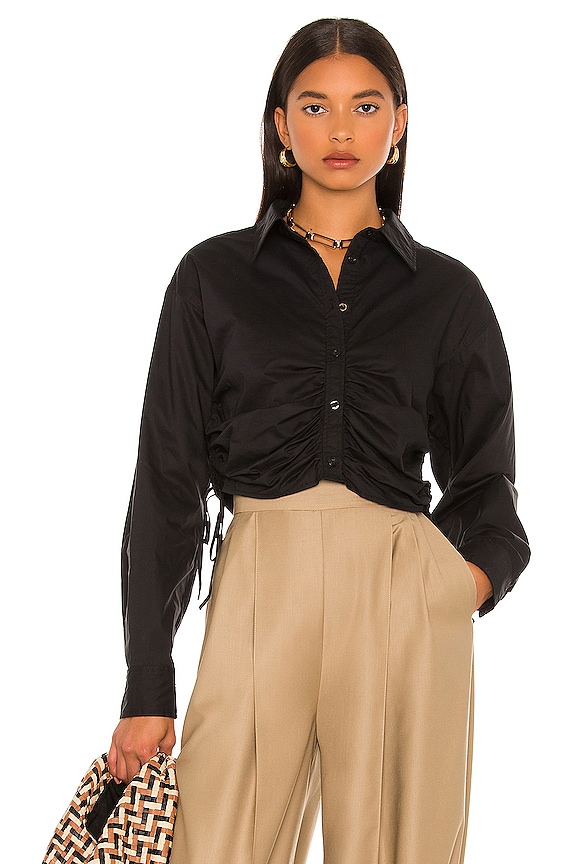 L'Academie The Lena Blouse in Black | REVOLVE