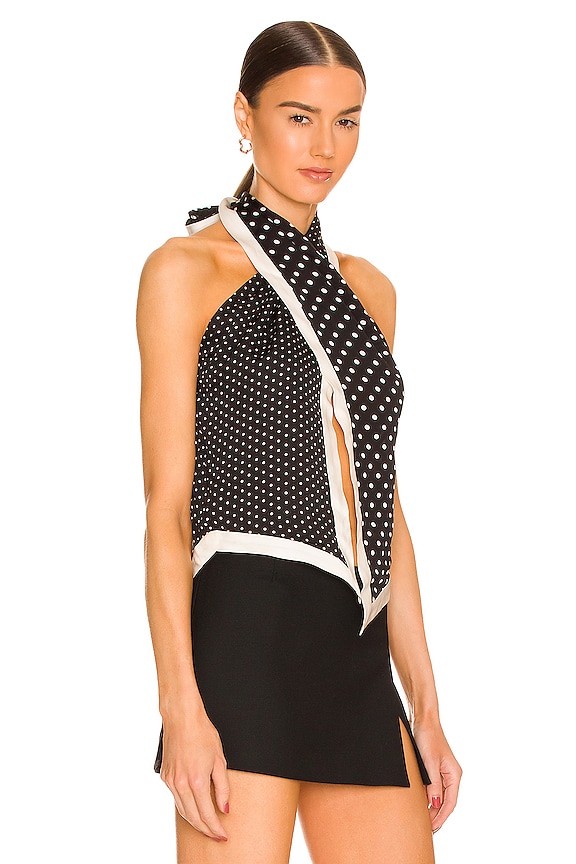 view 2 of 4 Orla Halter Top in Black Multi Dot
