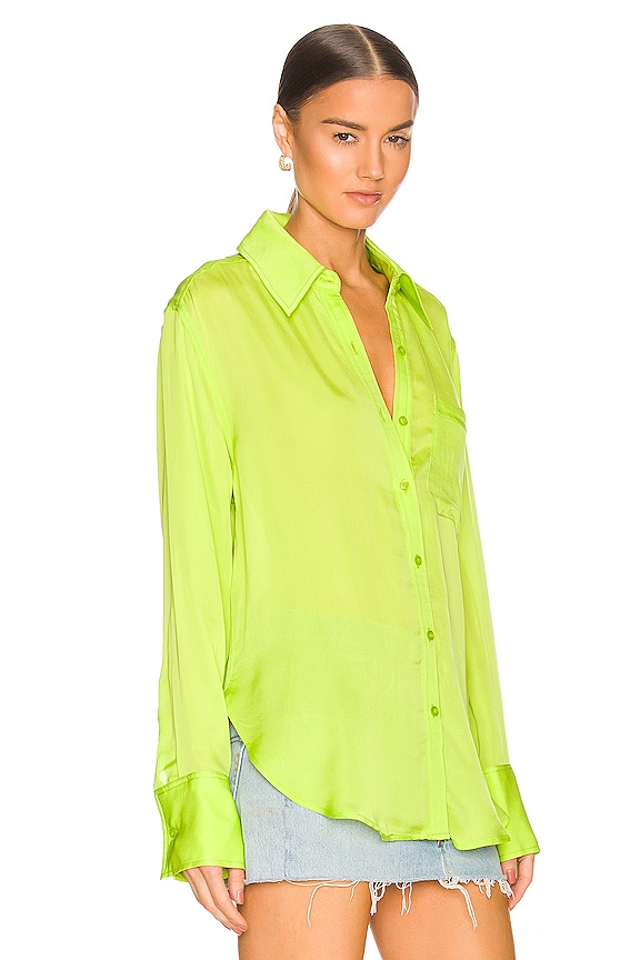 view 2 of 4 Lenae Shirt in Lime Green