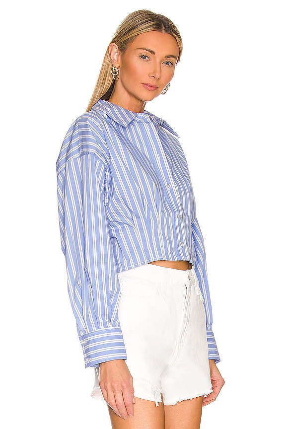 view 2 of 4 The Ismini Top in Blue & White Stripe