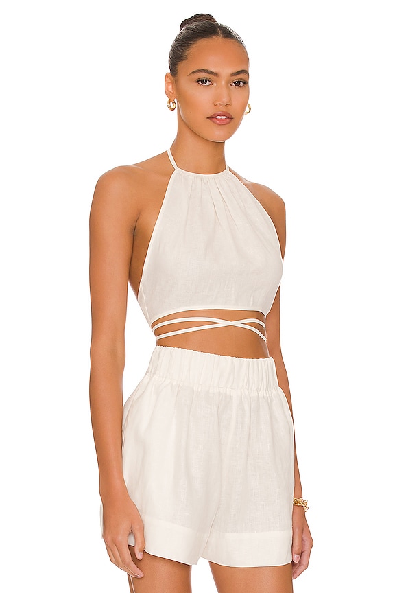 view 2 of 4 Comilly Halter Top in White