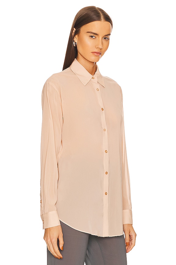 view 2 of 4 Sheer Buttondown Top in Flesh Nude